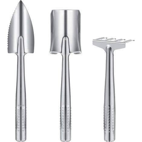 3 Pièces Kit Jardinage, Outils de Jardin en Acier Inoxydable, Mini Outils de Jardinage pour Adulte Enfant (1/5)