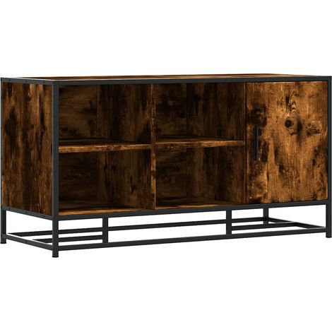 Maison Exclusive - Schuhbank Räuchereiche 100x40x53,5 cm Holzwerk