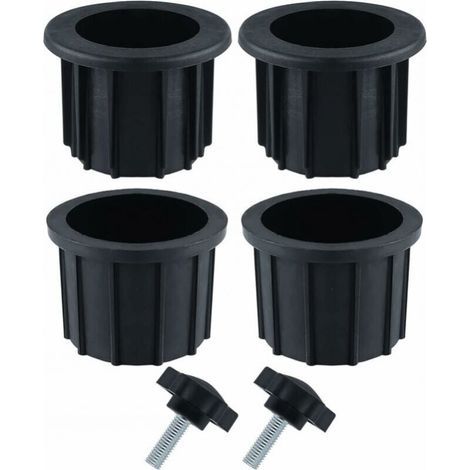 Sets (6 pieces) balcony parasol accessories, 4 umbrella hole rings and 2 hand knob screws, umbrella stand accessories for patio table, balcony, terrace (1/4)