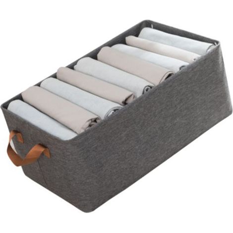 [Kleideraufbewahrung] Kationisches Modell mit Metallrahmen [Behälter] – Multifunktional, faltbar, Grau – 47 x 28 x 20 cm, 550 g (1/5)