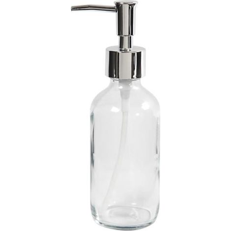 Distributeur de savon - Verre - 230 ml - Élégant - Pratique - Contemporain