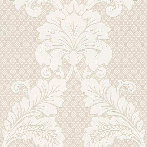 Barock Tapete Profhome 305441 Vliestapete leicht strukturiert mit Ornamenten matt creme bronze 5,22 m2