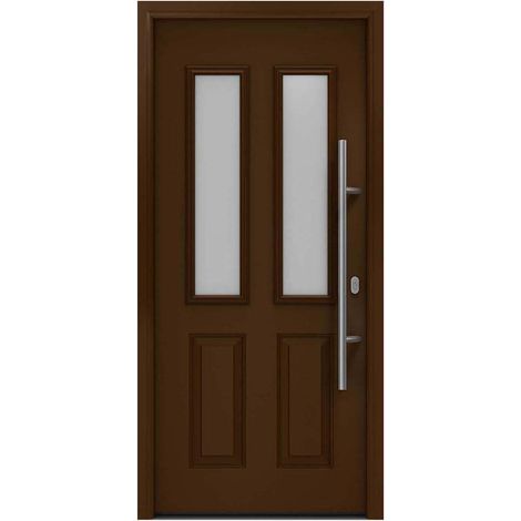 Hörmann Ecostar Haustür "ISOPRO IP 410S", terrabraun (RAL 8028), 110 x 210 cm (B x H), DIN Rechts