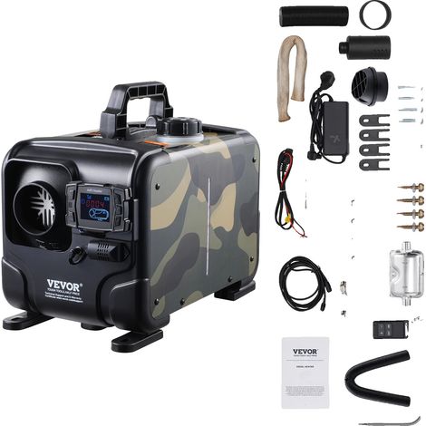 Chauffage à air diesel, contrôle Bluetooth, système d'alarme CO, 8KW