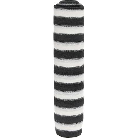Zaunblende Anthrazit und Weiß 1,8x25 m HDPE 150 g/m²