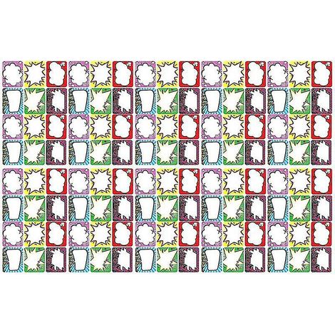 10 Blatt Namensschildaufkleber