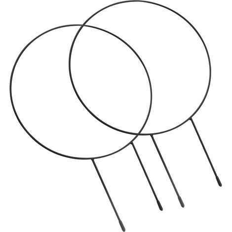 Lot de 2 treillis pour plantes grimpantes d'intérieur (37 cm) pour hoyas, tuteurs ronds pour petites plantes grimpantes (1/5)
