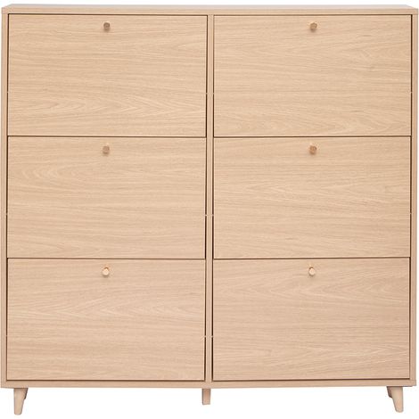 Scarpiera finitura legno chiaro rovere L126 cm SILVESTRE