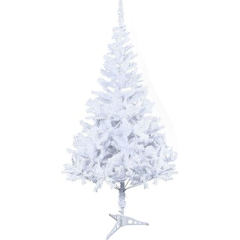 TolleTour Albero di Natale artificiale Decorazione dell'albero di Natale artificiale con supporto artificiale Materiale PVC bianco 120cm (1/5)