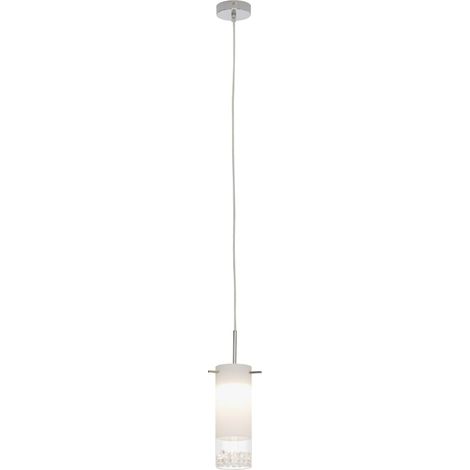 Suspension, plafonnier LED, Spots, Salon, Cuisine, Lampe Suspendue, Verre matifié, Optique cristale, Métal, Intégré, 5 W, Chrome, 120 x 9 x 120 cm