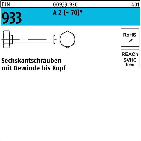 Vis 6 pans inox M6 x 40 mm