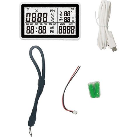 Tuya WiFi CO Meter, testeur de température et d'humidité, moniteur de qualité de l'air domestique, détecteur de monoxyde de carbone (1/4)