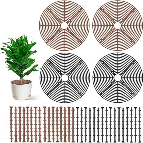 4pcs Grille de Pot de Fleurs, 30cm Couvercle de Pot de Fleurs, Grilles Végétales de Protection des Plantes, Hangar de Pot de Fleurs pour Chats, Chiens, Animaux Domestiques ou Enfants