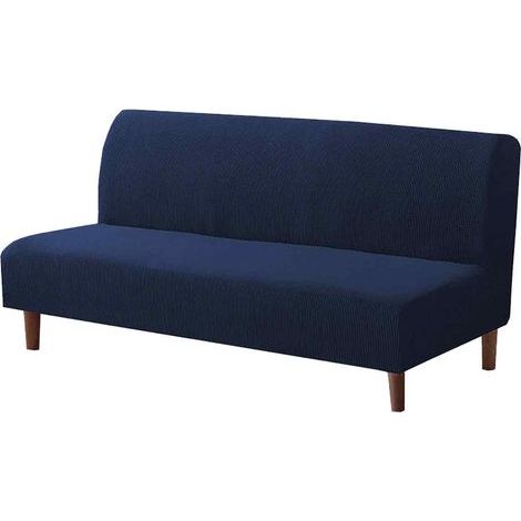 Click Clack Sofabezug – 3-Sitzer – Wasserdicht – Ohne Armlehnen – Ausziehbar von 150 bis 180 cm – Blau (1/5)