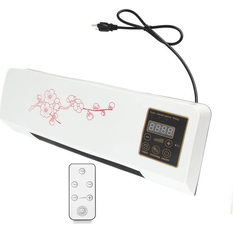 Ventilateur mural chauffant avec protection thermique et minuterie, souffleur d'air chaud pour chambre, salle de bain, prise britannique 220V (1/5)