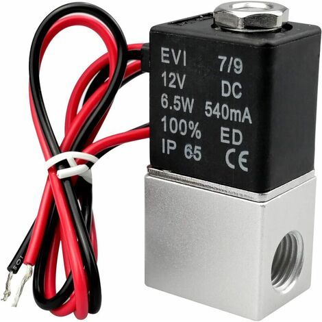 Mini válvula solenoide GABRIELLE, ahorradora de agua, 12 V CC, 1/4" normalmente cerrada, válvula magnética, válvula solenoide de aire rápido, válvula de aceite líquido