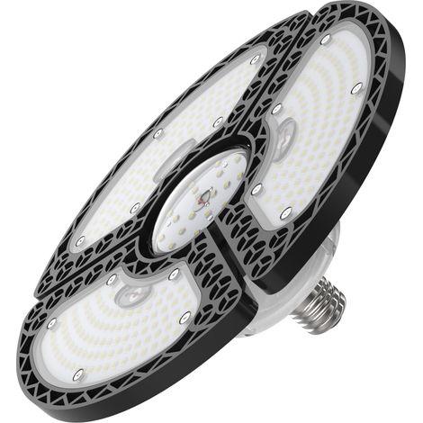 50-W-LED-Deckenleuchte, flexibel, 6000 lm, CRI 80, mit 3 verstellbaren Paneelen, E26-Fassung, für Garage, Werkstatt und Lagerhalle (1/5)