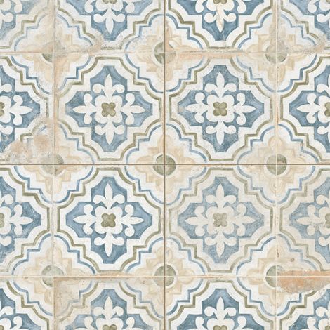 Carrelage Vintage effet Carreau ciment Multicolore Hippo 45x45x0,95 cm Velora - Sol et mur intérieur (vendu par carton de 1 m²) - RO'MA CARRELAGE