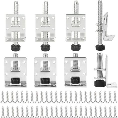 8-teiliges Set verstellbarer Möbelbeine, 55 mm + 102 mm Stahlbeine, verstellbar, Tischbeine, Schrankbeine, höhenverstellbar, mit 48 kleinen Schrauben, verstellbare Tischbeine für Möbel, Regale, Schrän