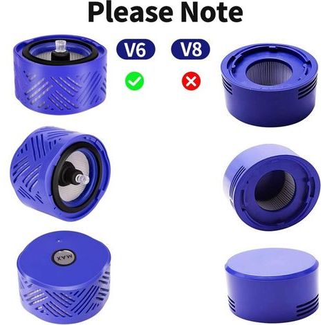 Filter for Dyson,Replacement Vacuum Cleaner Filters for Dyson V6,V6 Motorhead,V6 Absolute and V6 Animal,3pcs Post HEPA Filter and 3pcs Pre Filter,Replaces Part 965661-01 and 966741-01(v6) NPTERBL (1/4)