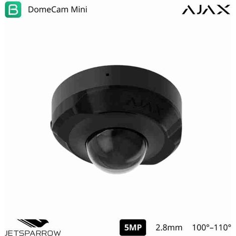 AJAX - 76019 - Ajax DomeCam Mini (5 Mp/2.8 mm) (8EU) ASP black , Telecamera IP cablata (5 Mp/2.8 mm)
