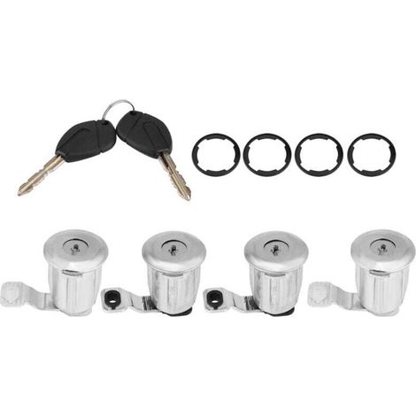 Türschließzylinder-Set für Pkw, kompatibel mit Berlingo 2002, Partner und Xsara, Ersatz für 252522 9170.g3 9170.cw – 4 Zylinder – KZQ