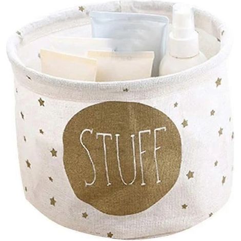 Panier de rangement UBIUO (1 pièce) à petits cubes, pliable en tissu, avec double poignée, idéal pour vêtements, chambre d'enfant, bureau et jouets. (1/5)