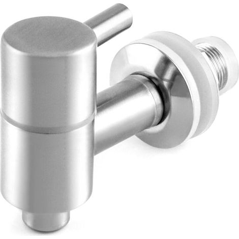 Robinet de Remplacement en Acier Inoxydable pour Fût à Bière Maison et Distributeur de Boissons – 16 mm, Métallique (1/4)