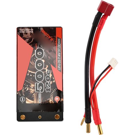 Batterie LiPo Gaoneng GNB 7.6V 5000mAh 120C 2S Connecteur T Plug pour Voiture RC Modèle (1/5)