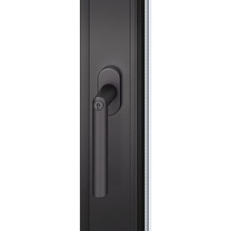 Manilla  de ventana  34  1076  Aluminio  30-35mm  negro  anodizado  con  retén  FSB (1/2)
