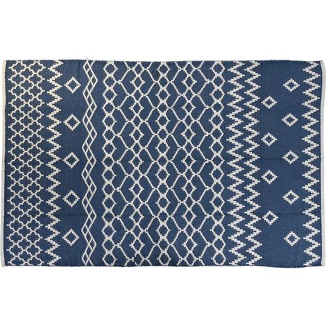 DKD Home Decor Tapis Bleu Blanc Arabe 120 x 180 cm (1/5)