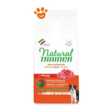 Natural Trainer Dog Adult Maxi Manzo - Sacco 12 Kg - Cibo Secco Cani