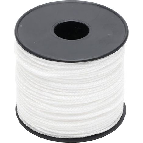 Corde Tressée Polypropylène - 100m - Ø2mm - Blanche - Flottante Et Résistante - Pour Jardinage Et Bricolage (1/5)