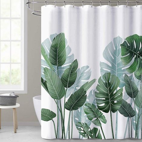 Rideau de douche imprimé, imperméable et anti-moisissure, en polyester, avec crochets, lavable en machine, convient pour salle de bain ou baignoire, 180 x 230 cm. (1/5)