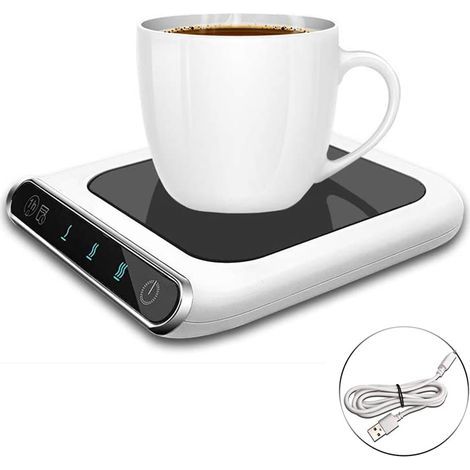 Ce chauffe-tasses à café de bureau dispose de trois réglages de température et d'une fonction de rappel pour boire.