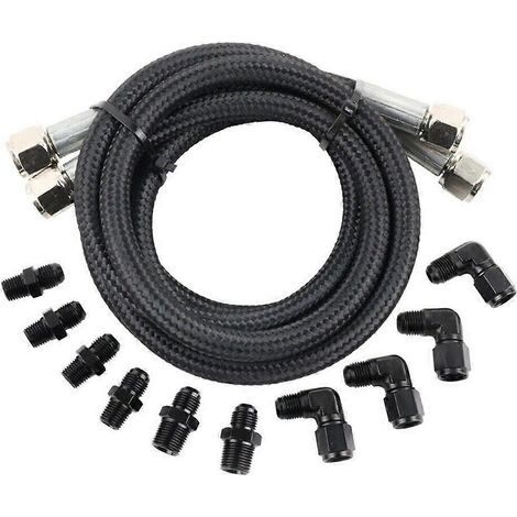 AN6 Nylon-Geflechtschlauchanschluss für TH350, 700R4 und TH400 Getriebekühler, 52 Zoll Länge. (1/5)