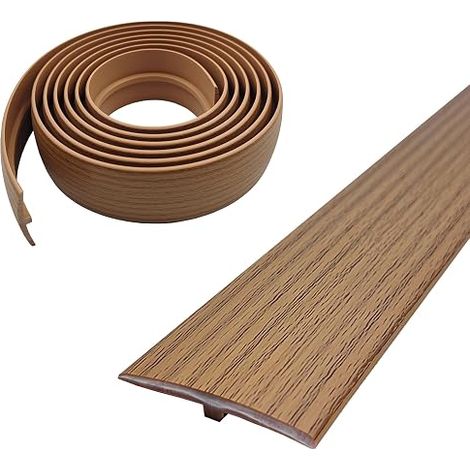 Transition Profile PVC Flat Cover Laminate Flooring Tiles Yellow Oak (1/3)