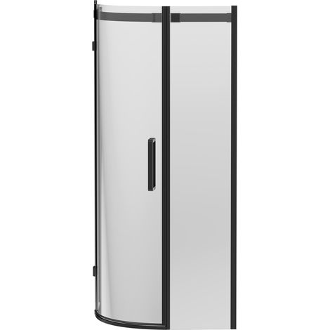 Series 10 Colore Matt Black 900mm Inline Quadrant Shower Enclosure (1/5)
