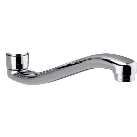 Paffoni – Tube serpent laiton chromé 190 mm – ZCANA022CR – Aérateur inclus – Résistant à l'humidité et à l'usure