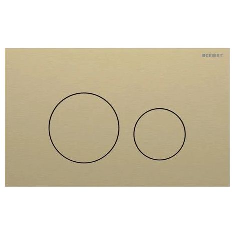 Placca di Comando Sigma 40 2 Tasti Rotondi Geberit Ottone Spazzolato