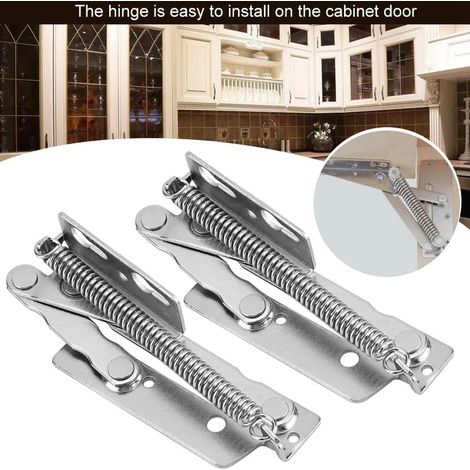 1 paire de charnières relevables avec support de rabat à ouverture réglable pour canapé, armoire, lit, coffre à jouets, tiroir, fenêtre, penderie (1/5)