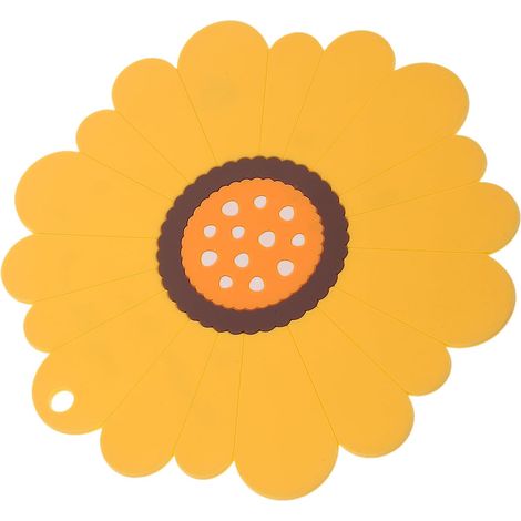 Dessous de plat en silicone, forme tournesol, antidérapant (1/5)