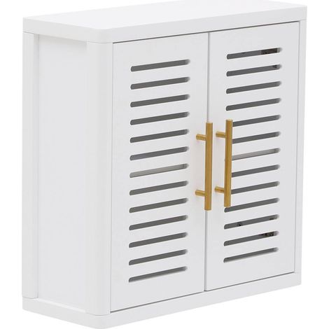 Meuble haut orea carré 20x50cm 2 portes blanc - 5five (1/5)