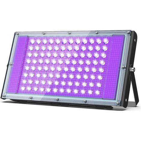 Projecteur lumière noire 100W, Luminaire UV Puissant, 395 nm, Etanche IP66, peut être utilisé pour les Soirées à la Lumière Noire, les Affiches Fluorescentes (1/5)