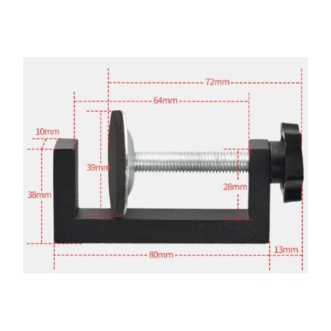 NALOOKAMIC Lot de 4 serre-joints en C - Serre-joints universels à vis - Support de serrage réglable - Petite pince en C - Pince de bureau universelle (noir)