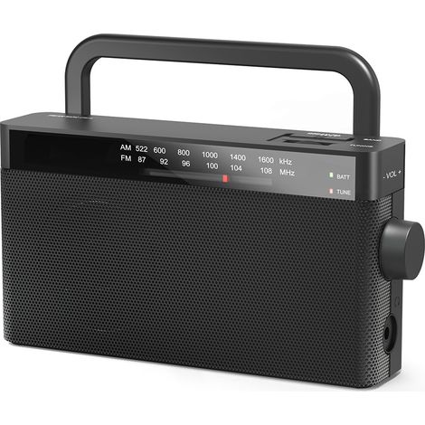 Radio transistor à piles - Radio portable - Mini radio - Mini radio d'urgence FM/AM - Radio de poche - Radio de secours - Radio à piles (1/5)