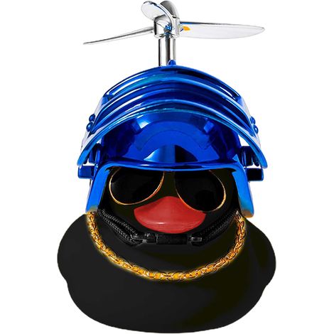 Canard Noir Casqué Décoration Souple Multifonction pour Tableau de Bord Voiture ou Moto (1/5)