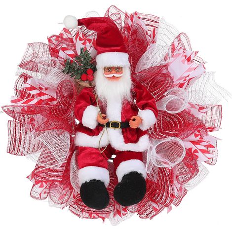 Couronne de Noël, ornements de couronne, accessoires de fête de vacances, décoration de fenêtre, mise en page de scène, pendentif (1/4)