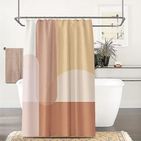 Rideau de douche 180x180 cm imperméable motif abstrait scandinave (1/5)