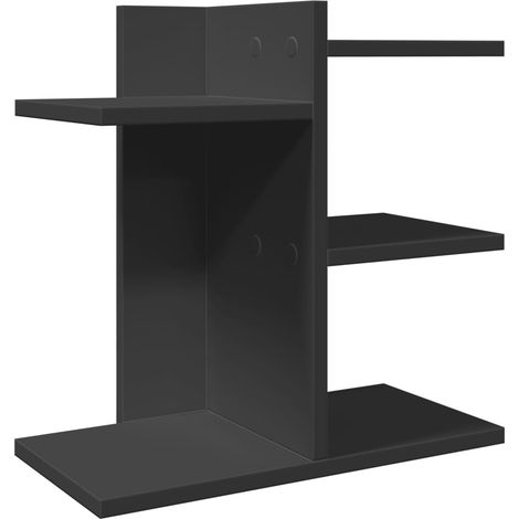 Organisateur de bureau noir 42x21,5x42 cm bois d'ingénierie CFW223629 (1/5)